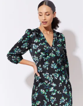 Robe midi imprimé à fleurs