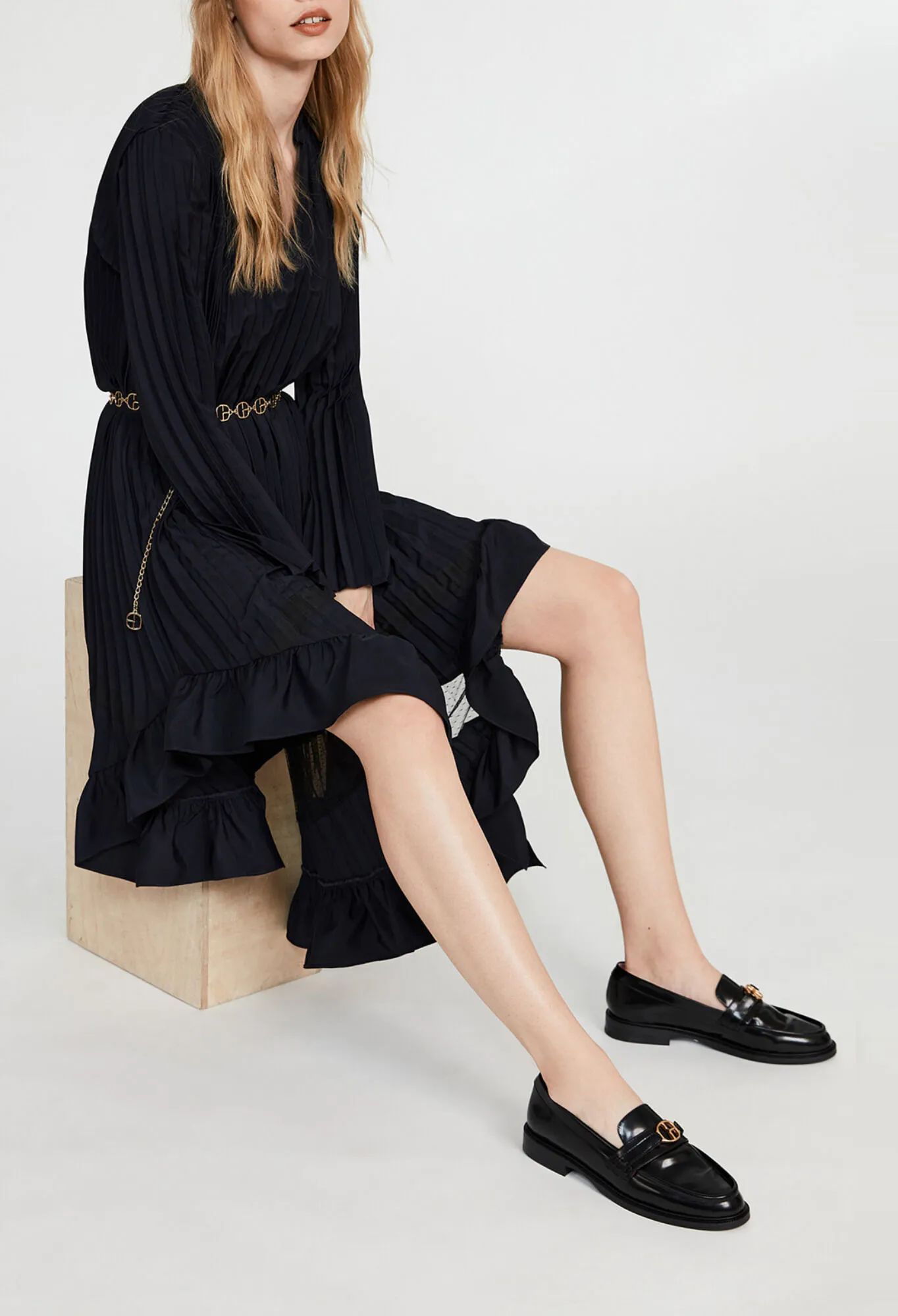 Robe plissée à volant | Claudie FR