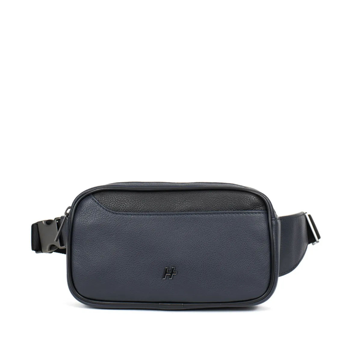 Sac banane Cuir TOGETHER Marine/Noir Daniel Hechter Maroquinerie - Pochette & Sacoche Homme sur MenCorner