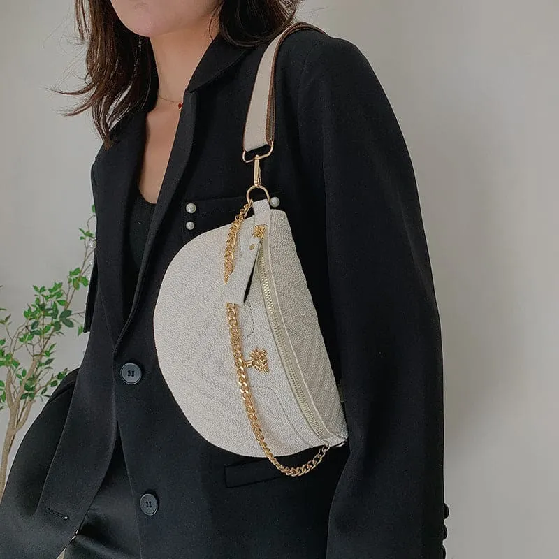 Sac banane femme chic en cuir