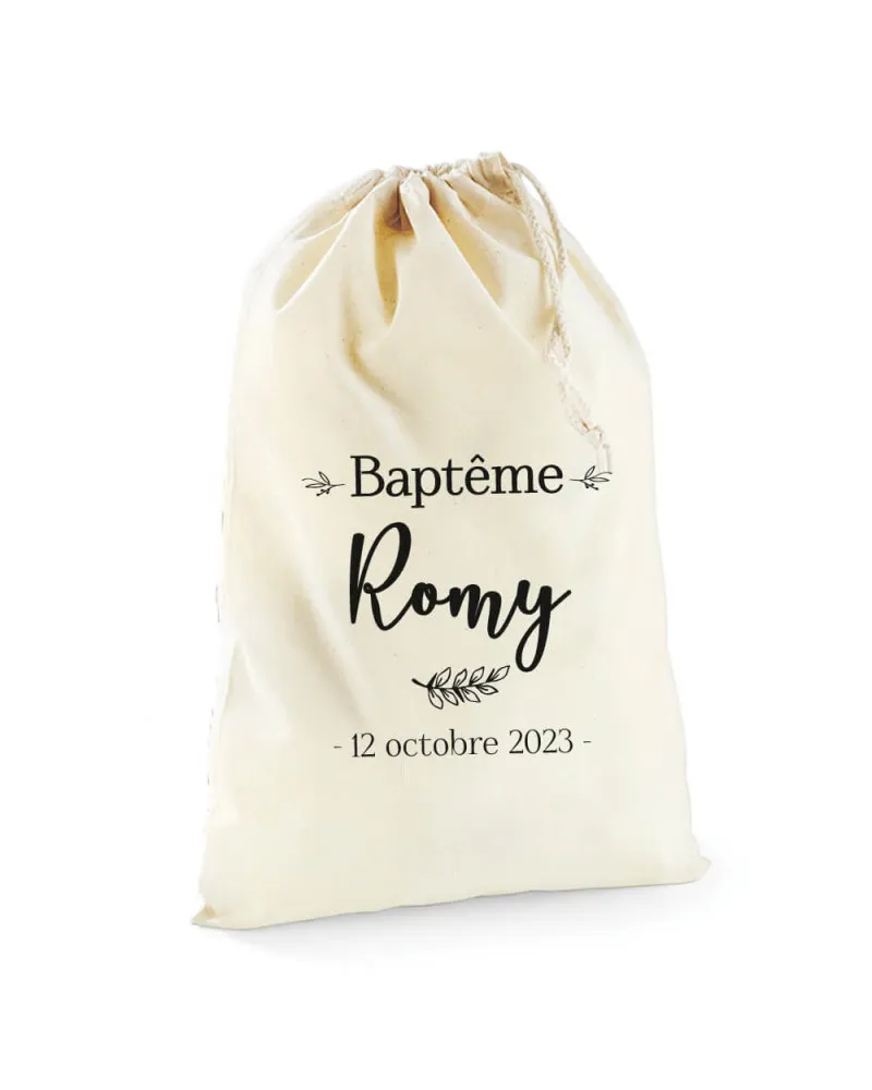 Sac cadeau baptême personnalisé - Délicatesse