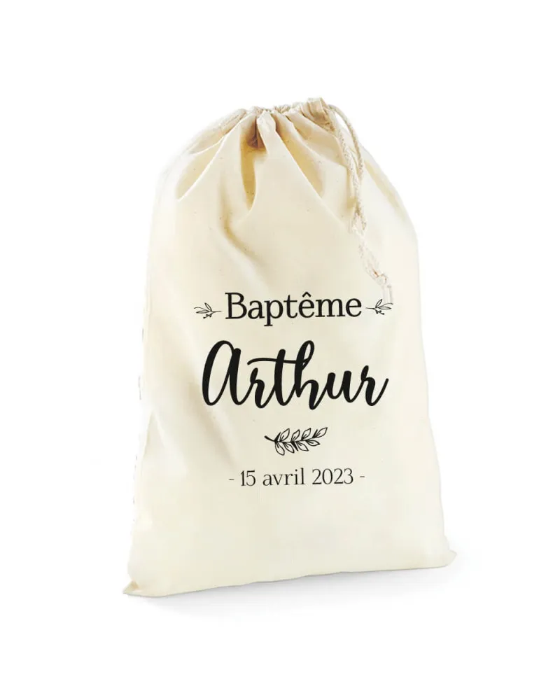 Sac cadeau baptême personnalisé - Délicatesse