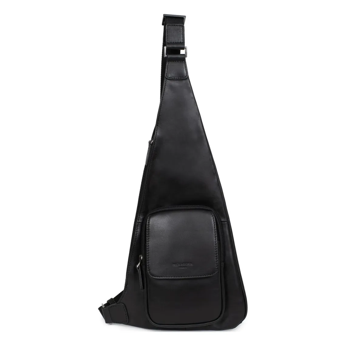 Sac monobretelle Cuir SOFTSTUDIO Noir Jarl Hexagona - Sac Besace Messenger Homme sur MenCorner