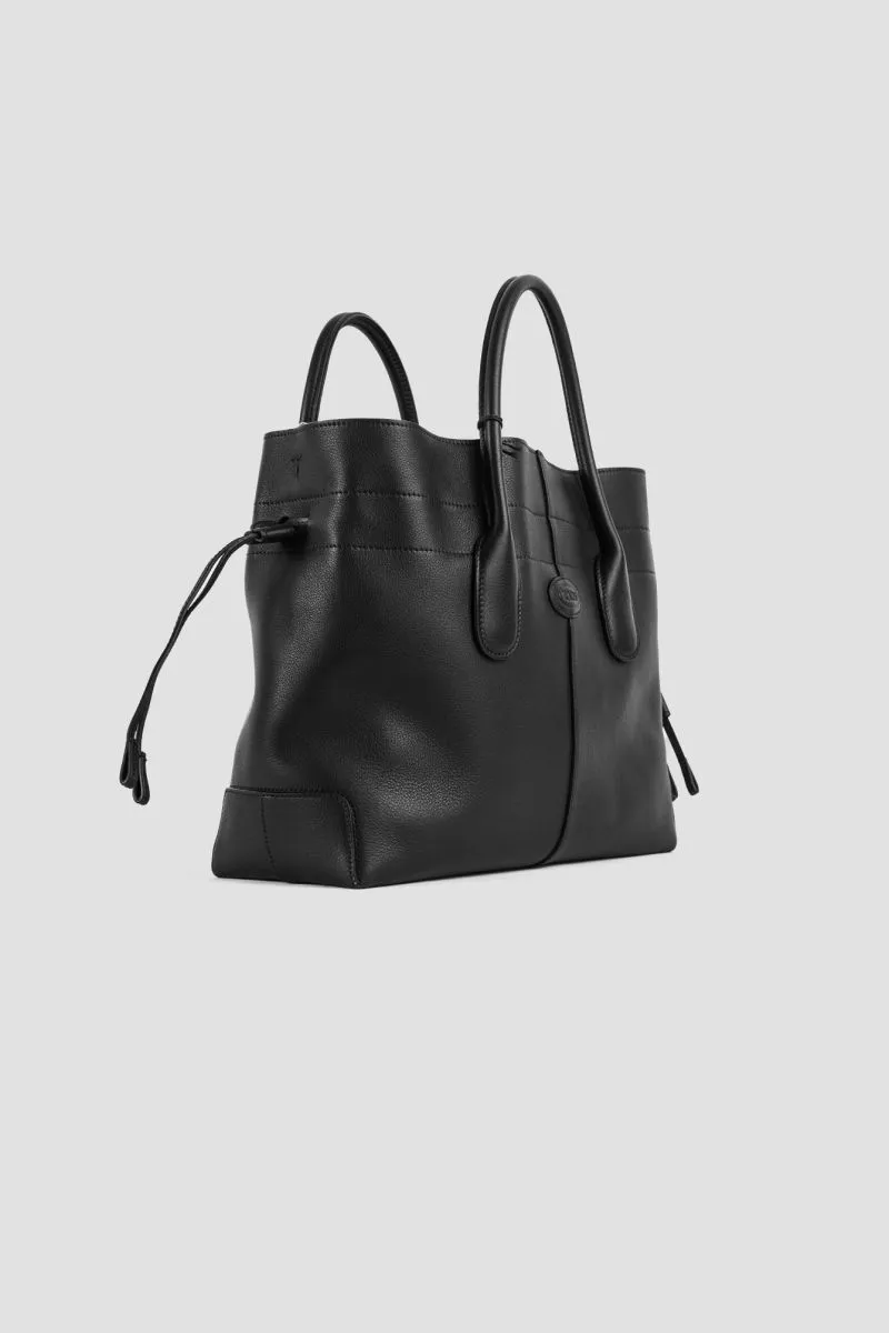 Sac souple en cuir noir