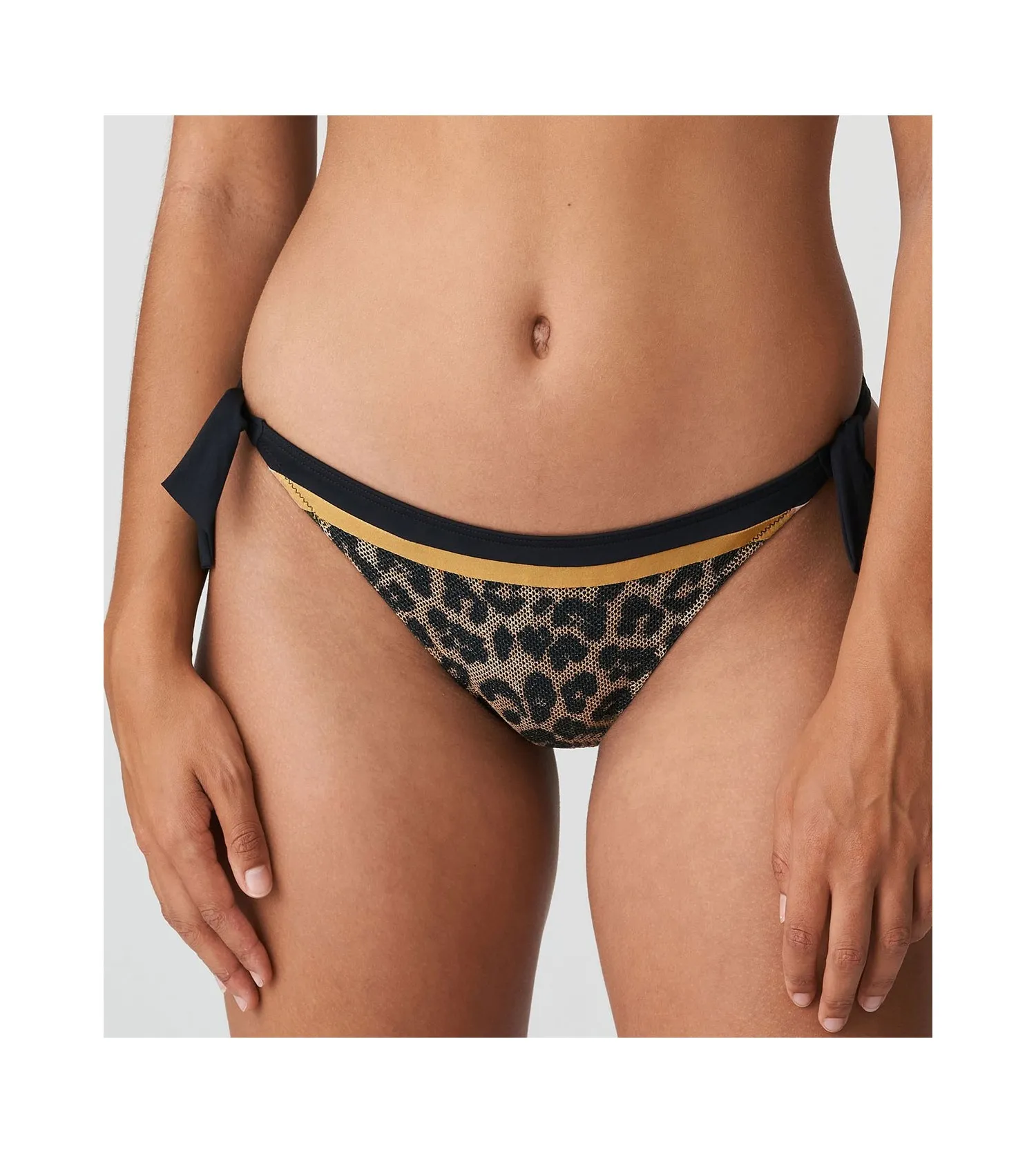 Slip de bikini taille basse nouette Golden Safari KIRIBATI