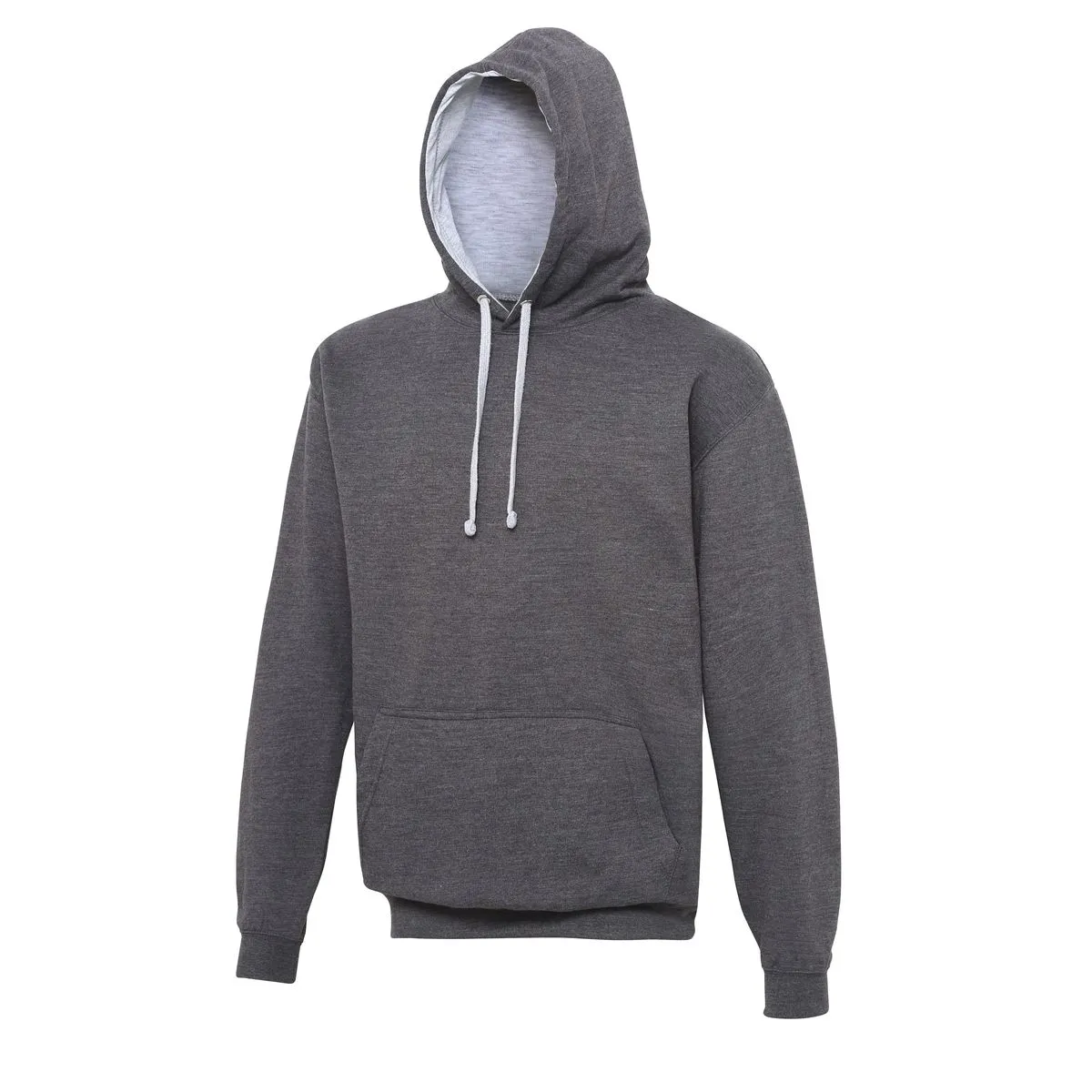 Sweat à capuche contrastée unisexe - JH003 - gris foncé et gris clair 