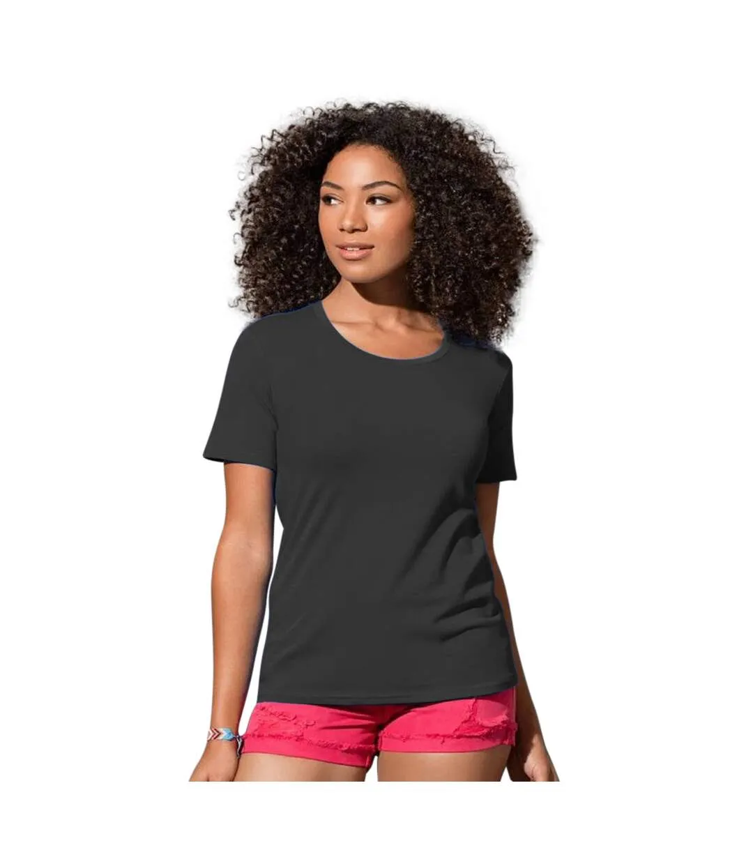 T-shirt stars femme noir Stedman