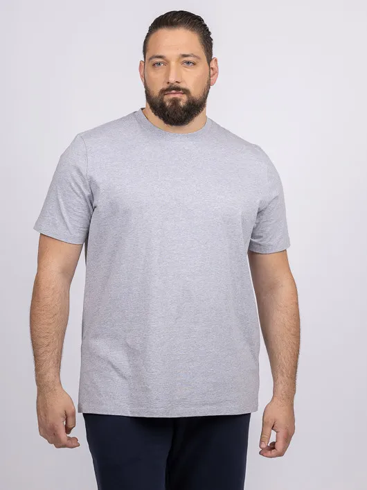 Tee-shirt Louis Gris Col Rond Capel Grande Taille  homme grande taille - Capelstore