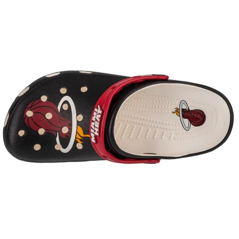 Tongs Crocs Classic Nba Miami Heats Clog 208861-001 le noir le noir