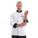 Veste de Cuisine ABAX Manches Longues Blanc et Noir - ROBUR