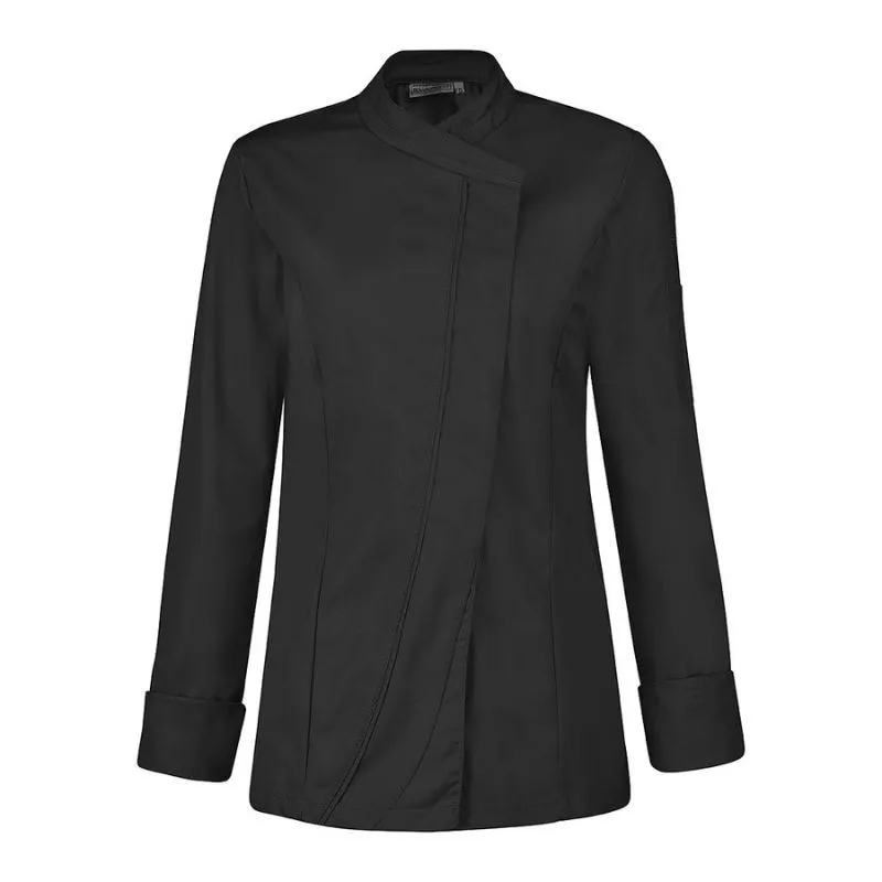 Veste de Cuisine Femme Saffron Manches Longues Noir - LAFONT